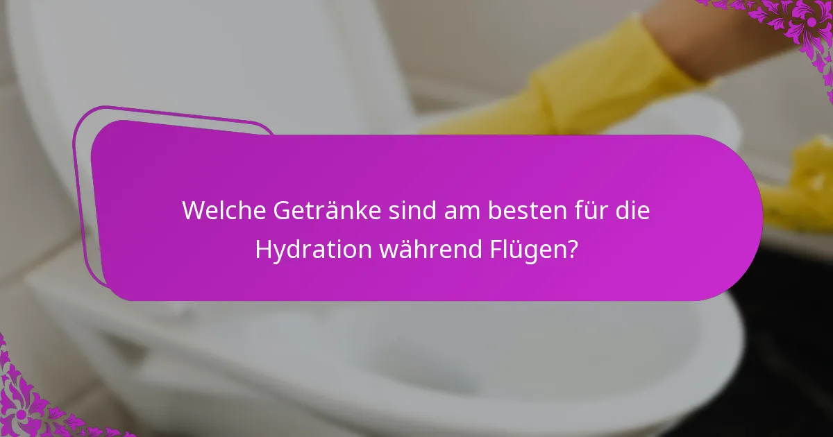 Welche Getränke sind am besten für die Hydration während Flügen?
